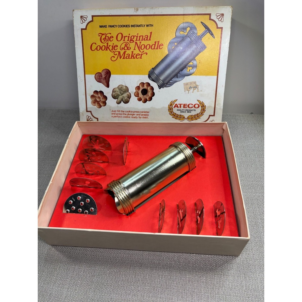 Vintage Ateco The Original Cookie & Noodle Maker #685 Complete Set